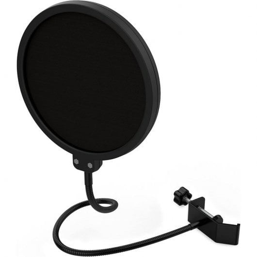 Audibax Filtro Anti-Pop de Nylon con Cuello Flexible para Micrófono