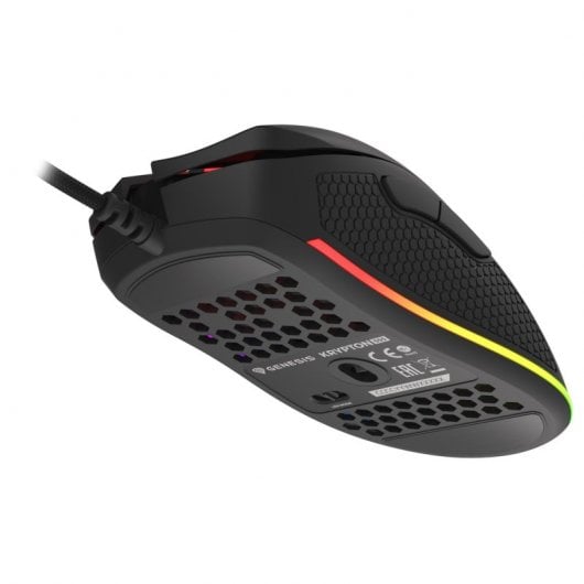 Mouse da gioco Genesis Krypton 555 RGB 8000 DPI Nero