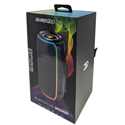 Avenzo AV-SP3007B Altoparlante Bluetooth portatile LED Nero