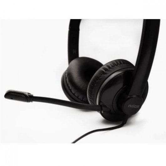 Nilox Casque USB 2.0 avec microphone pour PC Noir