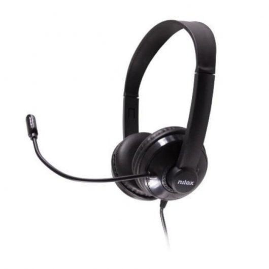Nilox Auriculares USB con Micrófono para PC Negros