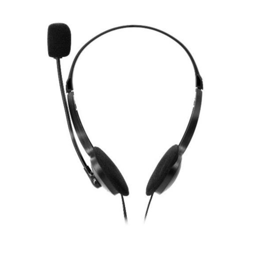 Auriculares Nilox con cable Jack 3.5 mm, micrófono ajustable, uso oficina, color negro