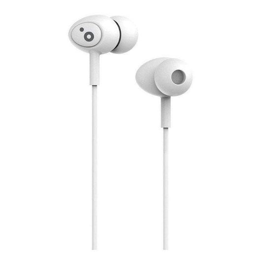 Auriculares Sunstech Pops con cable Jack 3.5 mm In-Ear para Música con Micrófono Blanco