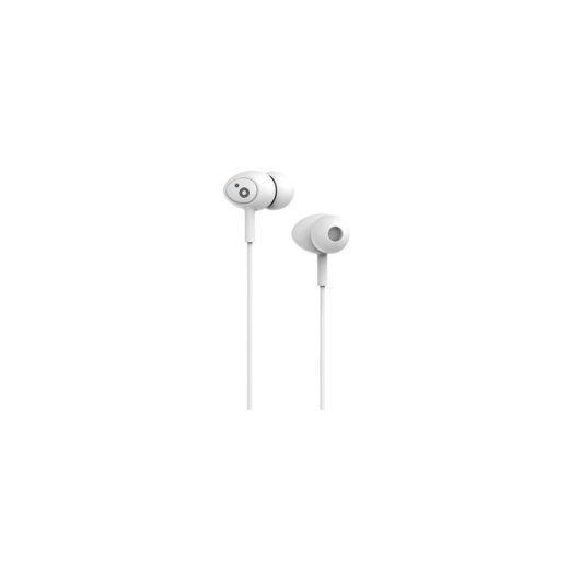 Auriculares Sunstech Pops con cable Jack 3,5 mm In-Ear para música con micrófono blanco