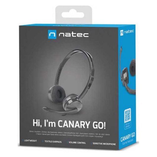 Natec Canary Go Kopfhörer mit Mikrofon Schwarz