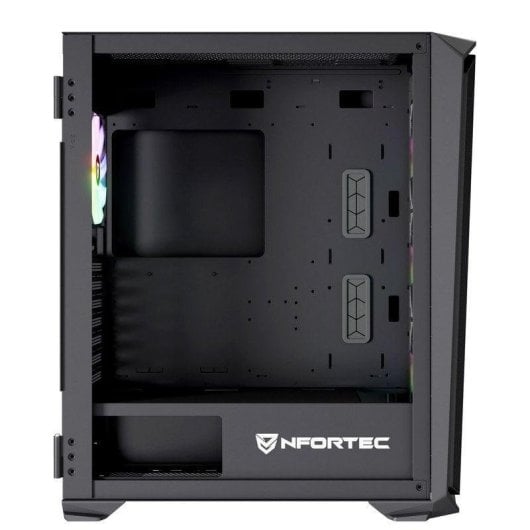 PC-Gehäuse Nfortec Krater X ARGB ATX E-ATX Schwarz 4 Lüfter Glas