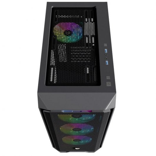 Nfortec Krater X Vidro Temperado USB 3.0 ARGB Preta