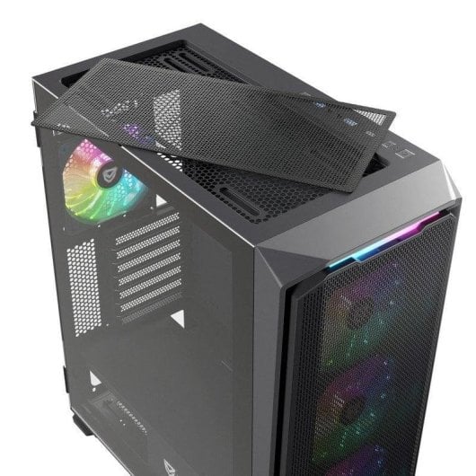PC-Gehäuse Nfortec Krater X ARGB ATX E-ATX Schwarz 4 Lüfter Glas