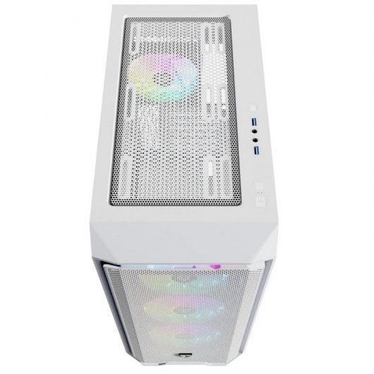 Nfortec Krater X Vetro temperato USB 3.0 ARGB Bianco