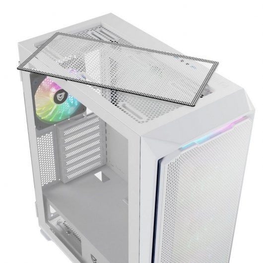 Nfortec Krater X Vetro temperato USB 3.0 ARGB Bianco