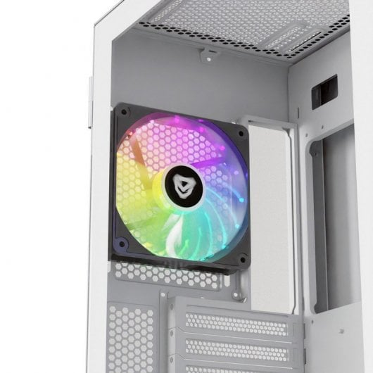 Nfortec Krater X Vetro temperato USB 3.0 ARGB Bianco