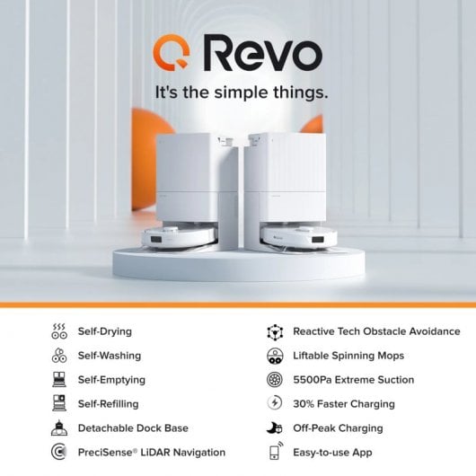 Roborock Q REVO Robot Aspirador con Base Multifuncional Blanco