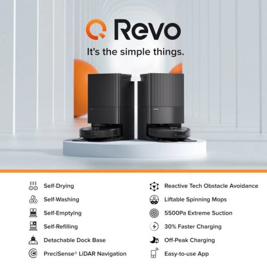 Roborock Qrevo 0,35 l Schwarz