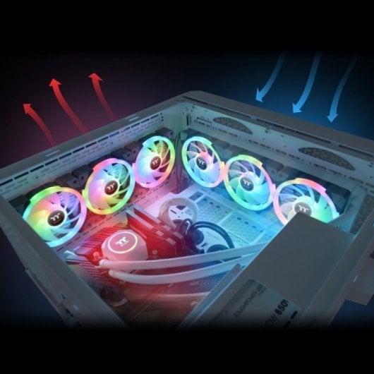 Thermaltake SWAFAN EX14 RGB PC Cooling Fan TT Premium Edition Boitier PC Refroidisseur d'air 14 cm Noir 3 pièce(s)