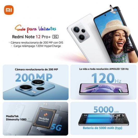 Xiaomi Redmi Note 12 Pro Plus 5G 8/256GB Negro Libre Versión Internacional