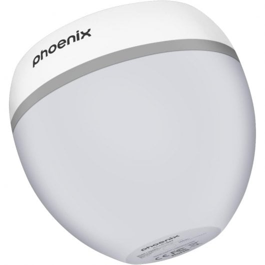 Phoenix AMBISHW Altavoz Portátil Bluetooth con LED RGB y Resistente al Agua Blanco