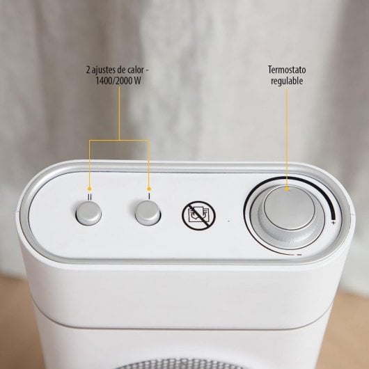 Tristar KA-5088 Aquecedor de Torre Cerâmico 2000W Branco