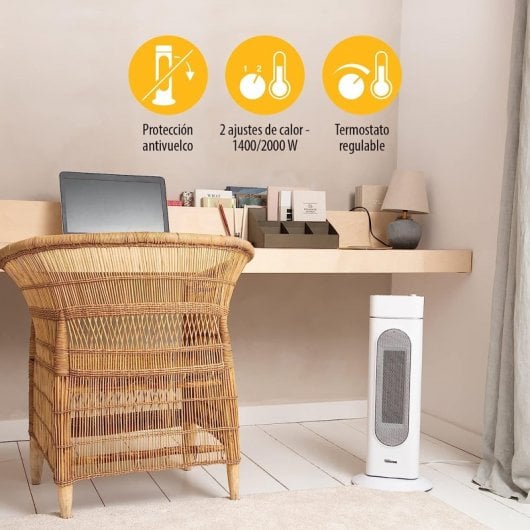 Tristar KA-5088 Aquecedor de Torre Cerâmico 2000W Branco