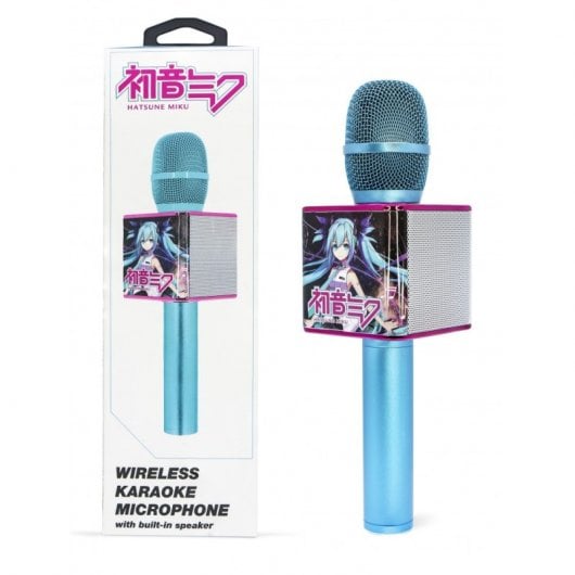 OTL Technologies Microfone Karaoke Hatsune Miku Sem fios com altifalante para qualquer fonte de som