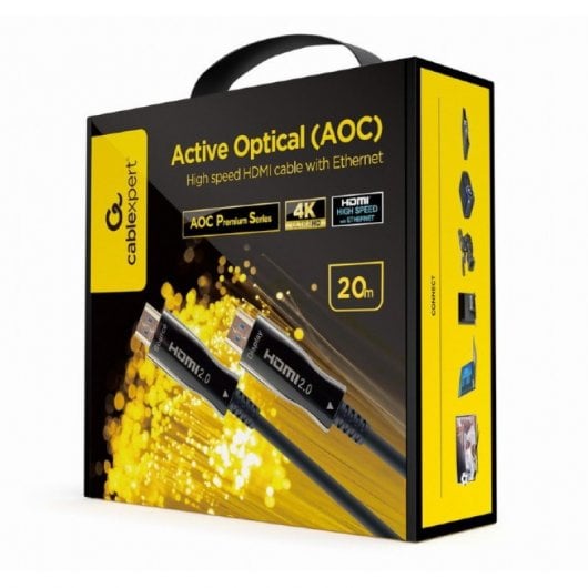 Gembird CCBP-HDMI-AOC-20M-02 Cable HDMI de Alta Velocidad con Óptica Activa AOC con Ethernet 20m