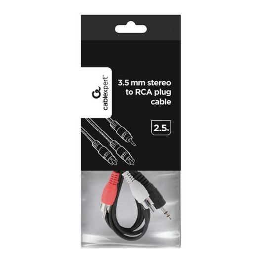 Cable de Audio Gembird 3.5mm a 2xRCA Macho/Macho 2.5m