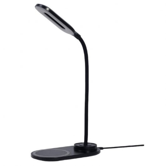 Lampada da scrivania Gembird con caricabatterie wireless Nera