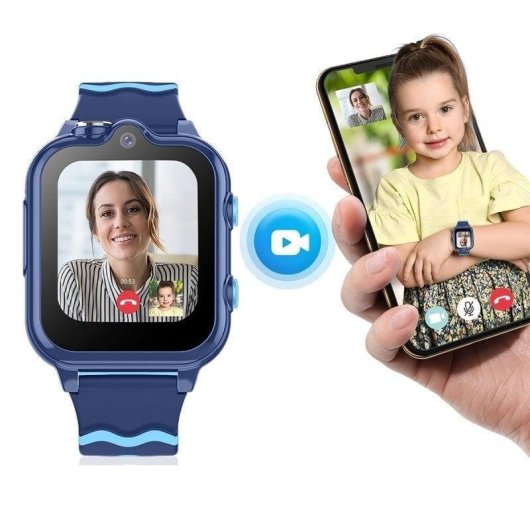 Klack Reloj Inteligente Para Niños Y Niñas con Gps Localizador y Comunicación Azul
