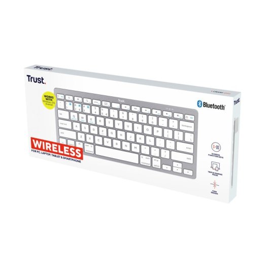 Trust Compact Clavier Sans Fil Argent
