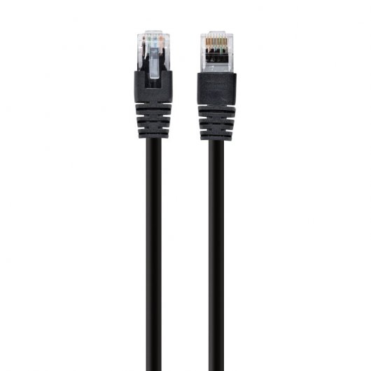 Gembird PP12-0.5M/BK Cable de Red RJ45 Cat5e 50cm Negro