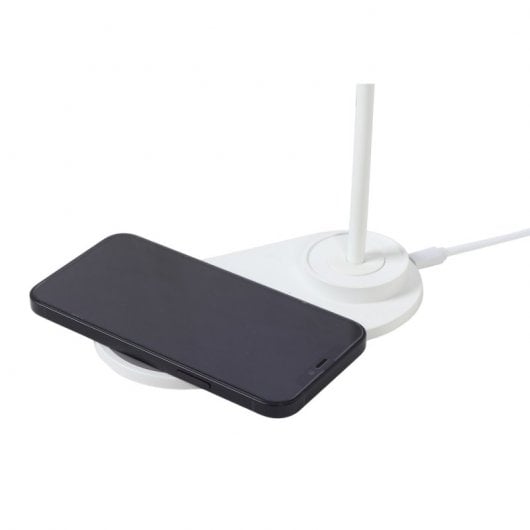 Lampe de bureau Gembird avec chargeur sans fil blanc