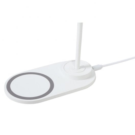 Lampe de bureau Gembird avec chargeur sans fil blanc
