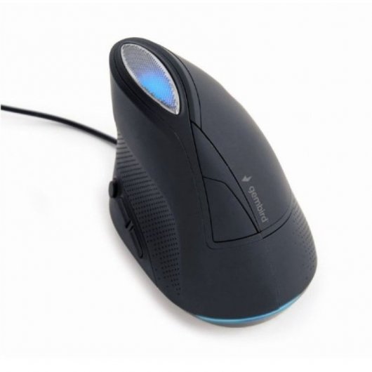 Mouse ottico ergonomico Gembird 6 pulsanti 3200 DPI Grigio siderale