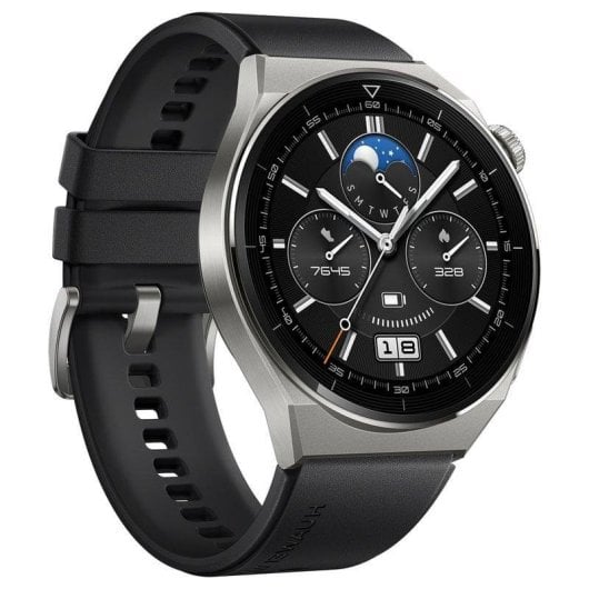 Huawei Watch GT 3 Pro Bluetooth GPS 46mm AMOLED Titane Noir M Étanche 5 ATM SpO2 Pulsomètre