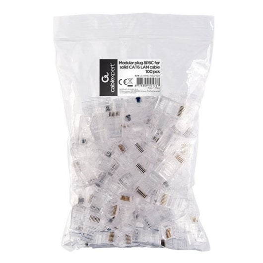Gembird LC-8P8C-002/100 connecteur de fils RJ-45 Transparent