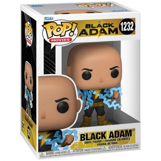 Funko Pop Movies DC Comics Black Adam avec Lightning (Possible Chase)