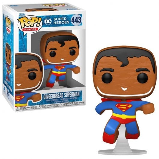 Funko Pop DC Heroes Superman Pain d'épice de Noël