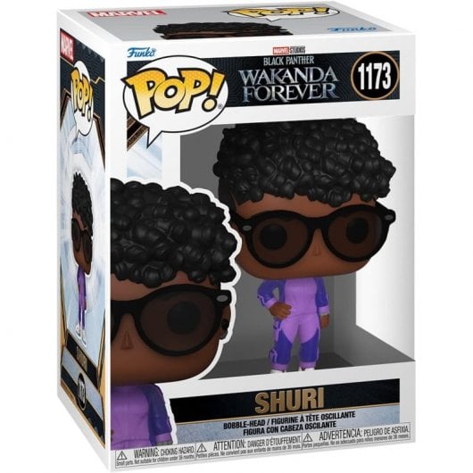 Funko Pop Marvel Black Panther : Wakanda Forever Shuri avec lunettes de soleil