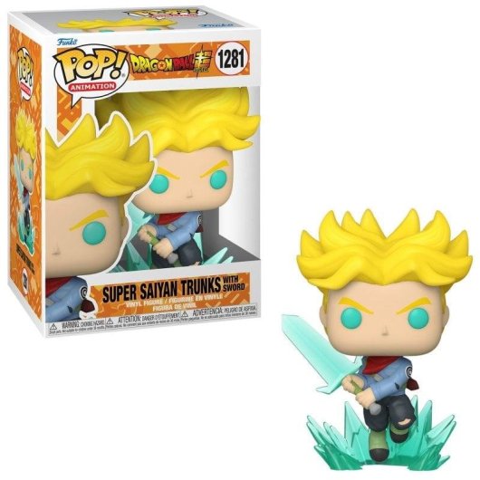 Figura da collezione Funko POP Animation 58019 Saiyan Trunks con Spada Dragon Ball Super