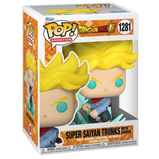 Funko Dragon Ball Super Saiyan Trunks com figura de espada