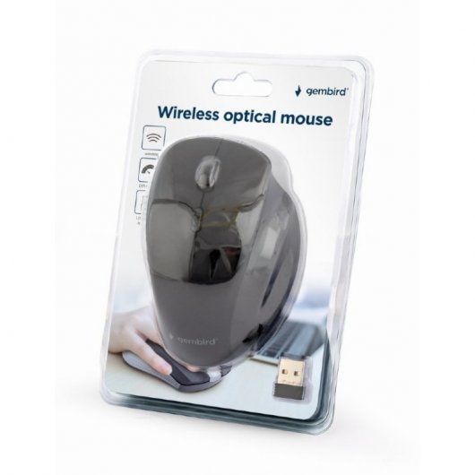 Gembird MUSW-6B-02 Mouse ottico wireless 6 pulsanti Nero