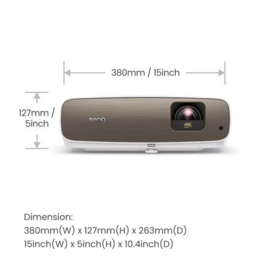 Projecteur BenQ W2710 4K UHD 2200 Lumens 200" Lampe DLP HDR10+ 3D eARC