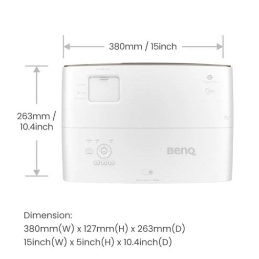 Projecteur BenQ W2710 4K UHD 2200 Lumens 200" Lampe DLP HDR10+ 3D eARC