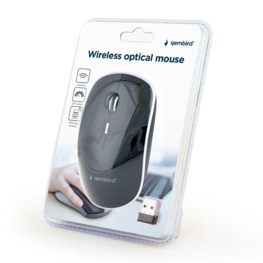 Mouse Gembird MUSW-4BS-01 Wireless 1600DPI Nero Ambidestro Silenzioso