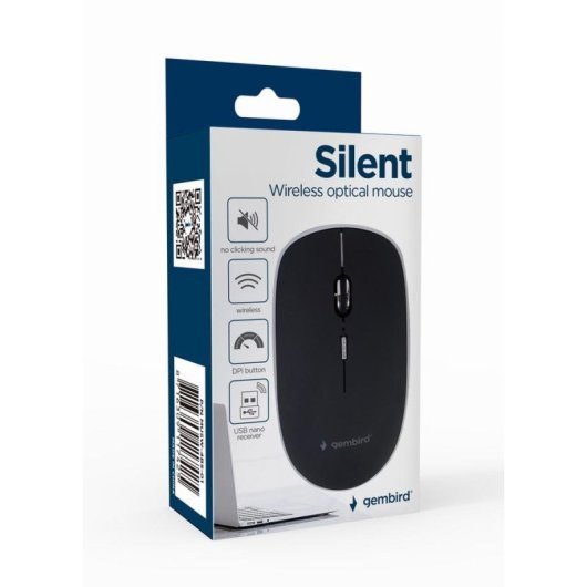 Mouse Gembird MUSW-4BS-01 Wireless 1600DPI Nero Ambidestro Silenzioso