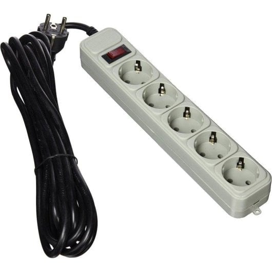 Régua de tomadas Gembird SPG3-B-15C 5 Schuko Proteção contra Sobretensão Interruptor 4.5 m