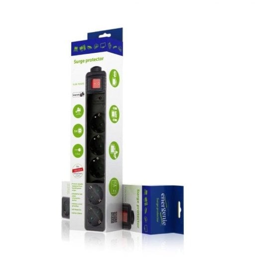 Multiprise Gembird SPG5-C-10 5 Prises avec Protection et Interrupteur 3 m
