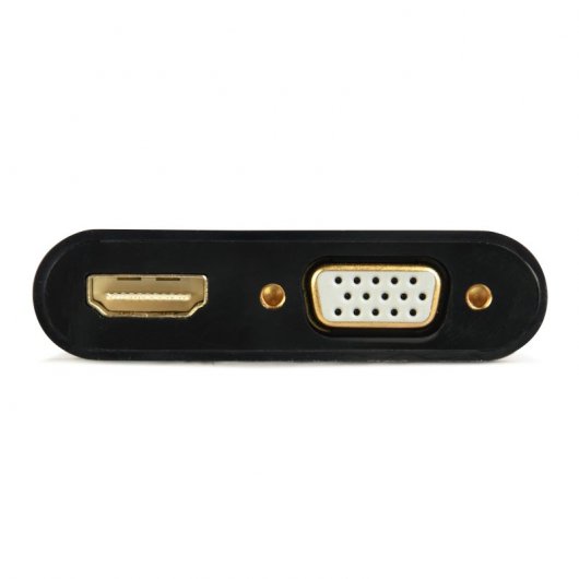 Gembird A-HDMIM-HDMIFVGAF-01 Cable Adaptador HDMI Macho/Hembra + VGA Hembra + Jack 3.5mm