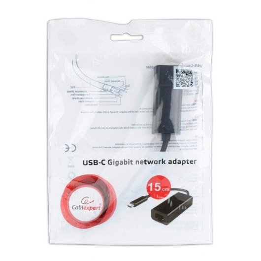 Adaptador de Red USB-C a Ethernet Gembird A-CM-LAN-01 Gigabit 1000 Mbps