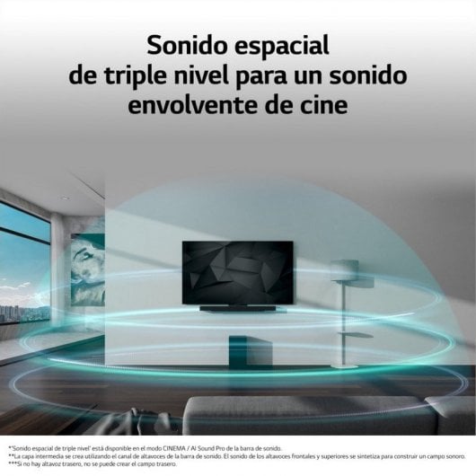 LG SC9S Barra de Sonido con Subwoofer Inalámbrico 3.1.3 Canales 400W Negra