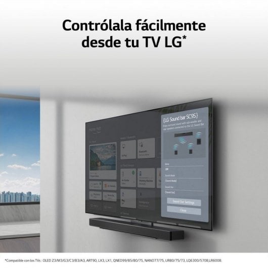 LG SC9S Barra de Sonido con Subwoofer Inalámbrico 3.1.3 Canales 400W Negra